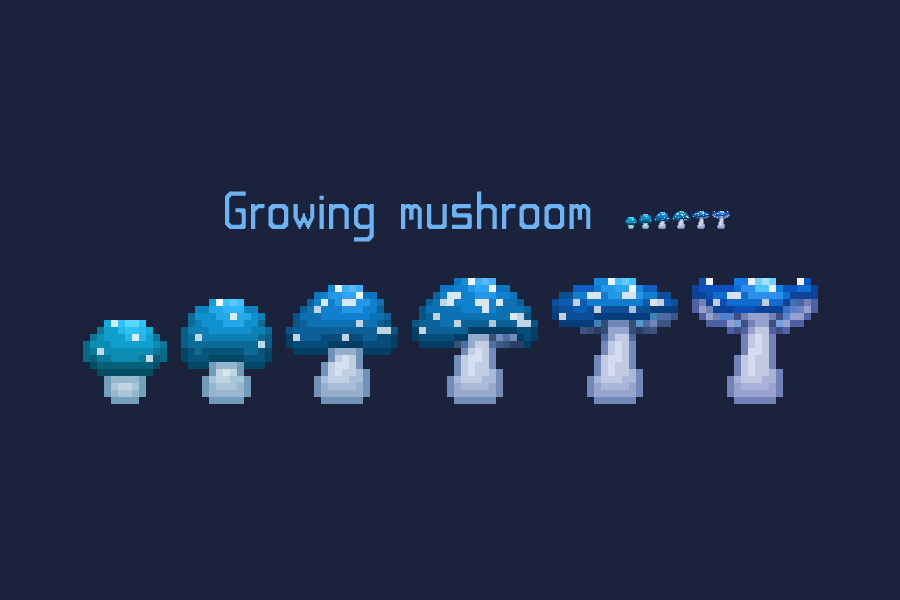 Mushroom badges - blue Mushroom badges - blue